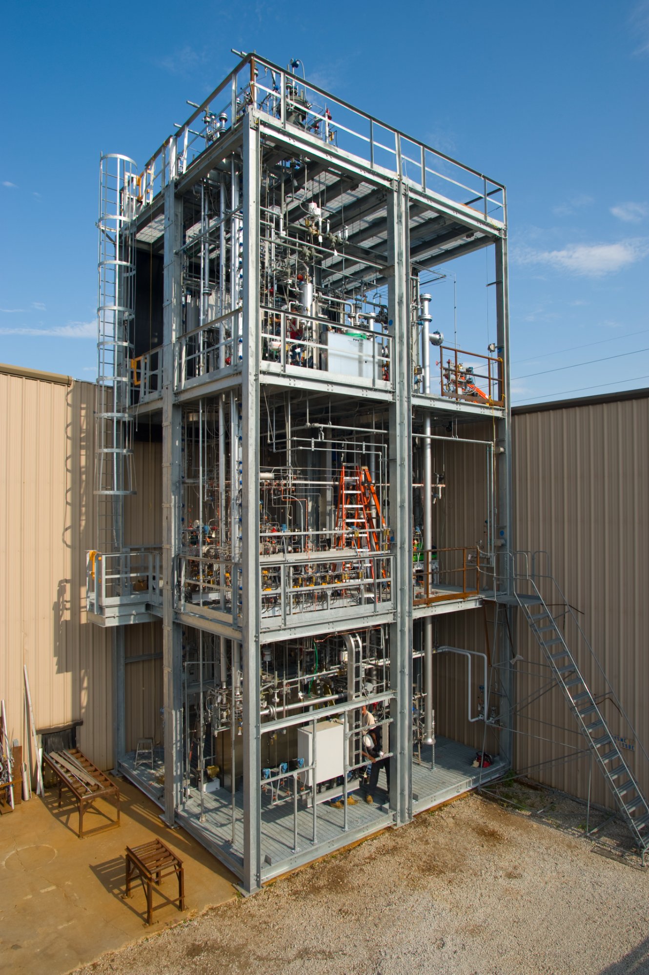 Multi-story process skid